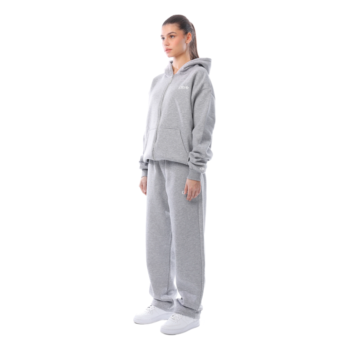 OPEN LEG JOGGER MELANGE GREY