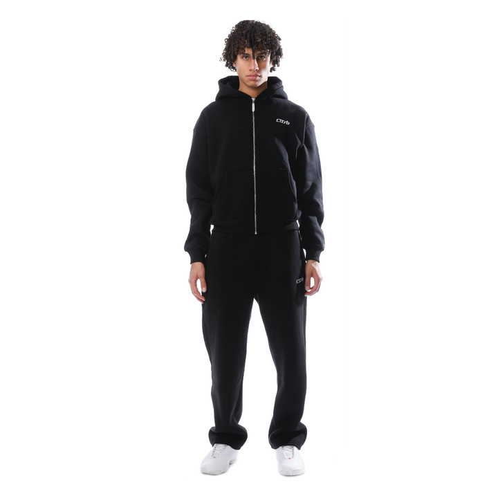 OPEN LEG JOGGER BLACK