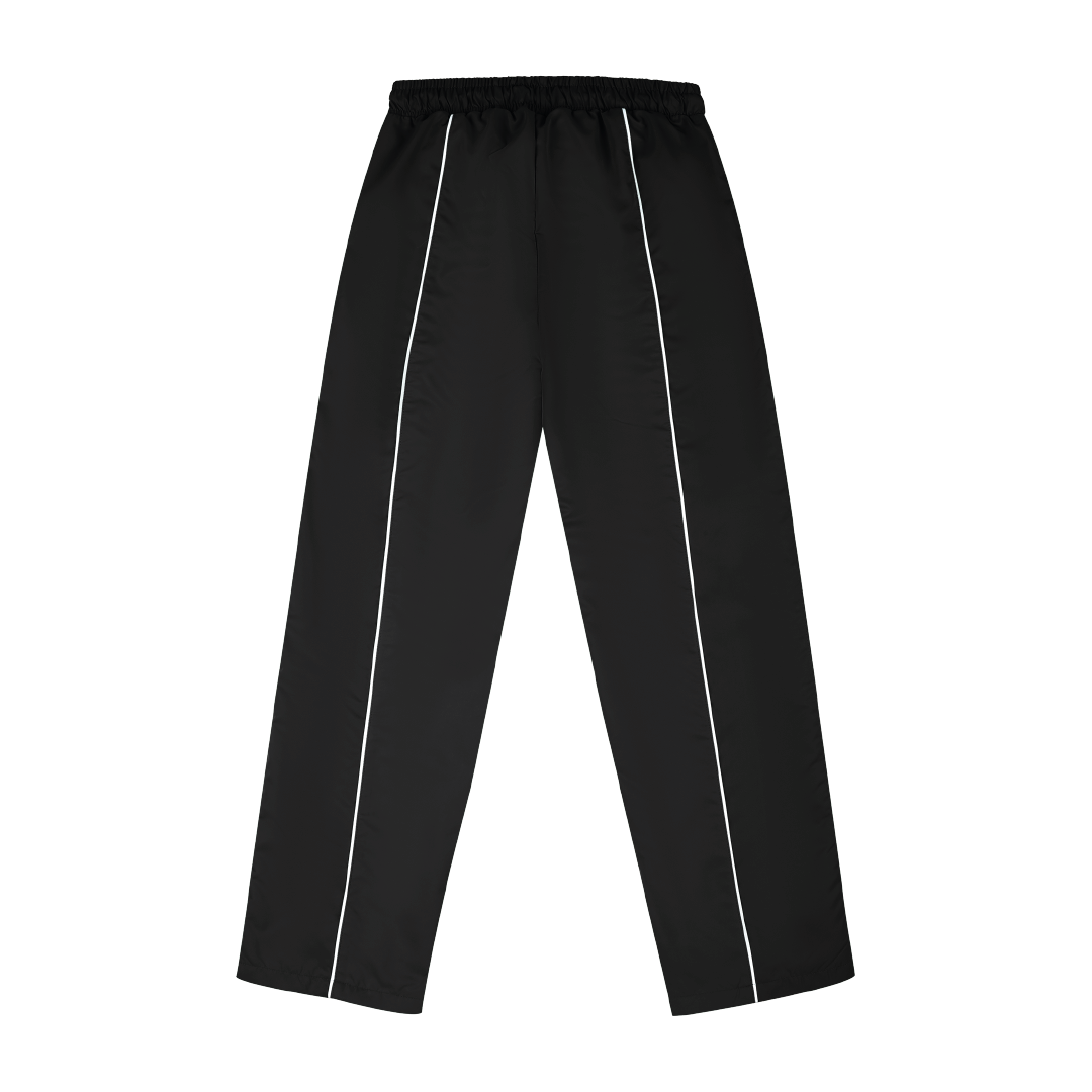 NYLON PIPING TRACKPANTS BLACK